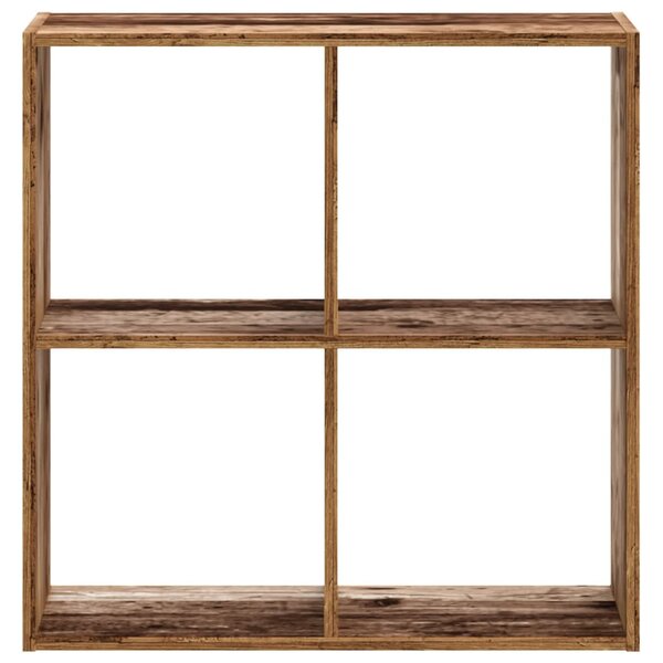 Antik fa színű szerelt fa könyvespolc 68,5 x 32 x 68,5 cm
