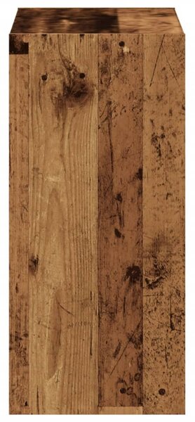 Antik fa színű szerelt fa könyvespolc 68,5 x 32 x 68,5 cm