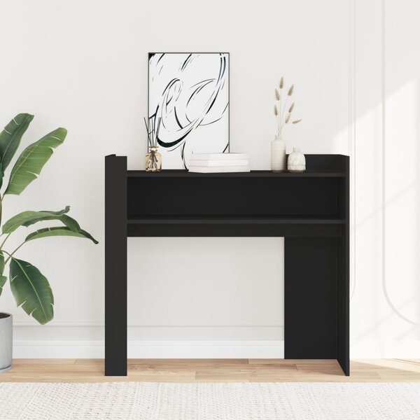 Fekete szerelt fa tálalóasztal 100x35x90 cm