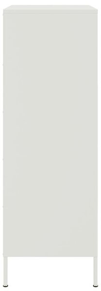 Fehér acél magasszekrény 68 x 39 x 113 cm