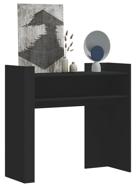 Fekete szerelt fa tálalóasztal 100x35x90 cm