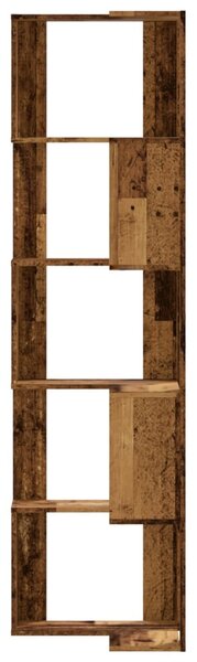 5 szintes antik fa szerelt fa sarok könyvespolc 50 x 50 x 179cm