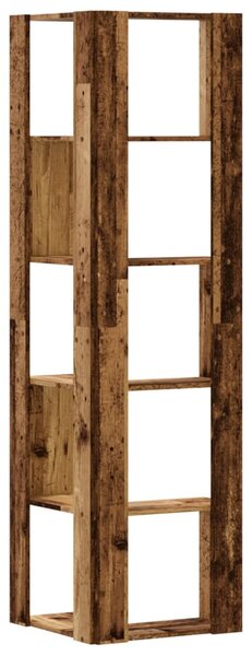 5 szintes antik fa szerelt fa sarok könyvespolc 50 x 50 x 179cm