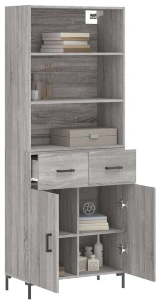 VidaXL szürke sonoma szerelt fa magasszekrény 69,5 x 34 x 180 cm