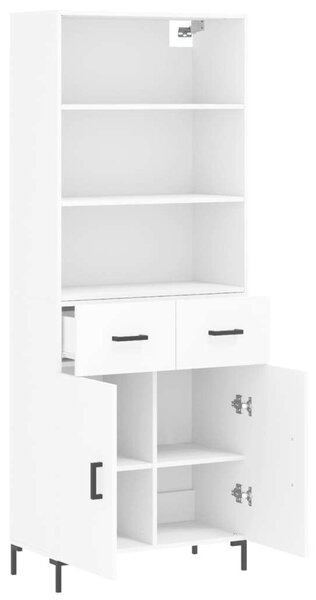 VidaXL Fehér Fa Magasszekrény - 180 cm