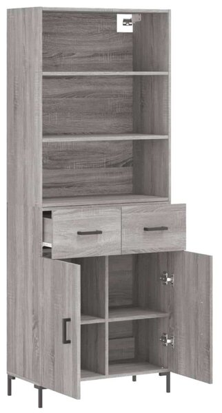 VidaXL szürke sonoma szerelt fa magasszekrény 69,5 x 34 x 180 cm