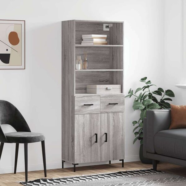 VidaXL szürke sonoma szerelt fa magasszekrény 69,5 x 34 x 180 cm