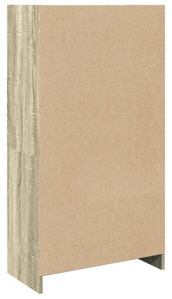Sonoma tölgy színű szerelt fa könyvszekrény 57x28,5x107,5 cm