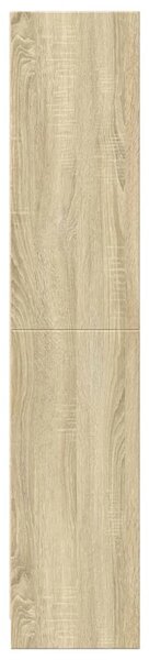 Sonoma tölgy színű szerelt fa könyvszekrény 57x28,5x107,5 cm