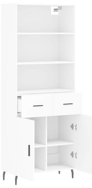VidaXL Fehér Fa Magasszekrény - 180 cm