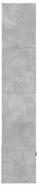 Betonszürke szerelt fa könyvespolc 70 x 36 x 189 cm