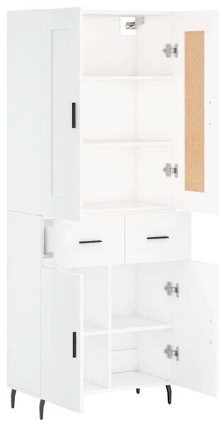 VidaXL Fehér Fa Magasszekrény - 180 cm