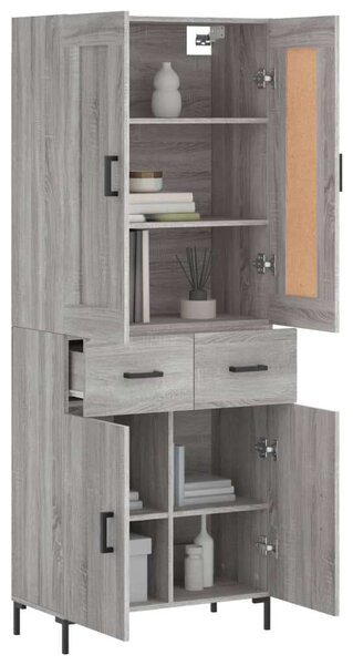 VidaXL szürke sonoma szerelt fa magasszekrény 69,5 x 34 x 180 cm