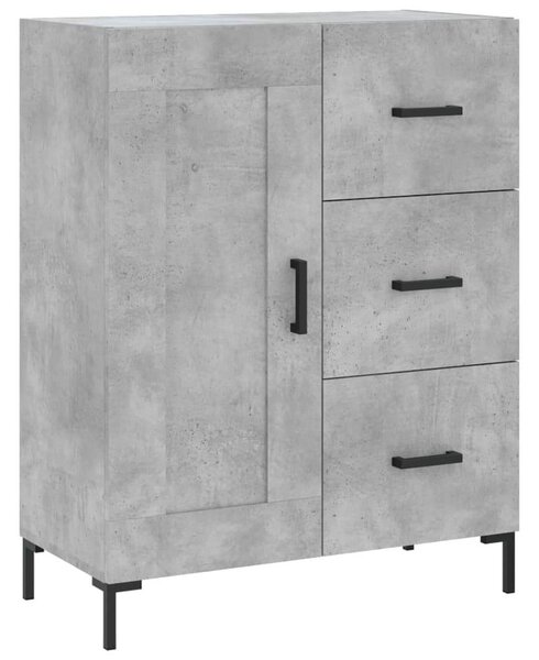 VidaXL betonszürke szerelt fa magasszekrény 69,5 x 34 x 180 cm