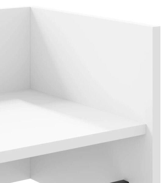 Fehér szerelt fa fali polc 100 x 35 x 30,5 cm