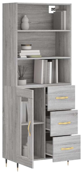 VidaXL szürke sonoma szerelt fa magasszekrény 69,5 x 34 x 180 cm