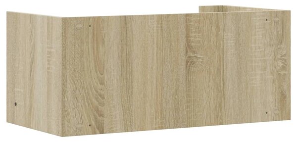 Sonoma tölgy színű szerelt fa fali polc 70,5 x 35 x 30,5 cm