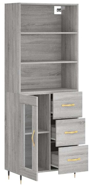 VidaXL szürke sonoma szerelt fa magasszekrény 69,5 x 34 x 180 cm