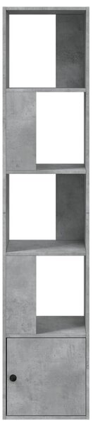Betonszürke szerelt fa könyvespolc 40 x 36 x 189 cm