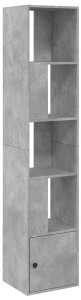 Betonszürke szerelt fa könyvespolc 40 x 36 x 189 cm