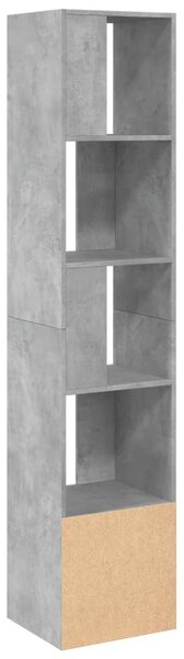 Betonszürke szerelt fa könyvespolc 40 x 36 x 189 cm