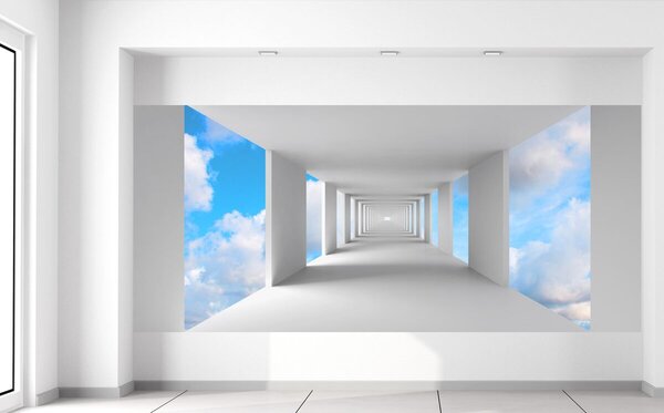 Fotótapéta Folyosó és gyönyörű ég
