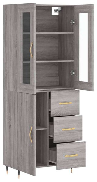 VidaXL szürke sonoma szerelt fa magasszekrény 69,5 x 34 x 180 cm