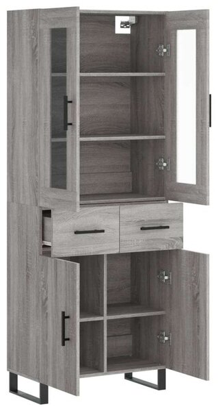 VidaXL szürke sonoma szerelt fa magasszekrény 69,5 x 34 x 180 cm