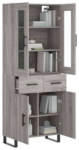 VidaXL szürke sonoma szerelt fa magasszekrény 69,5 x 34 x 180 cm