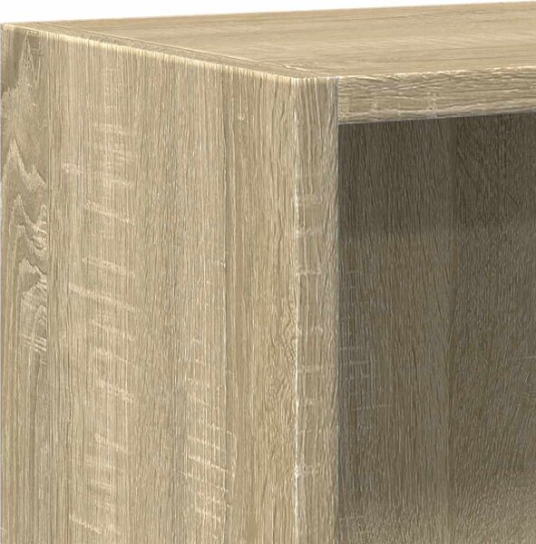 2-szintes sonoma színű forgácslap könyvszekrény 60x30x76,5 cm
