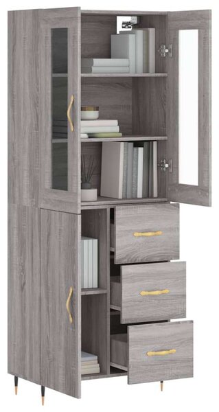 VidaXL szürke sonoma szerelt fa magasszekrény 69,5 x 34 x 180 cm
