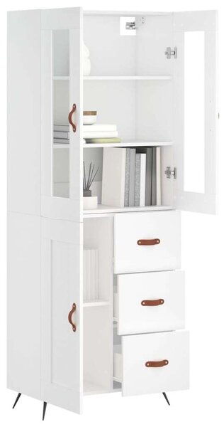 VidaXL Fehér Fa Magasszekrény - 180 cm