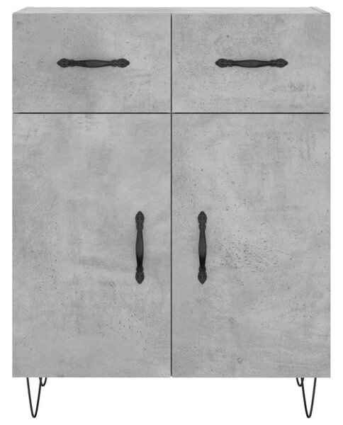 VidaXL Fa Magasszekrény - Betonszürke - 69,5x34x180 cm
