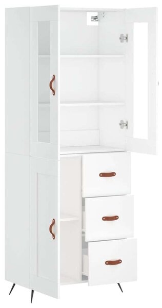 VidaXL Fehér Fa Magasszekrény - 180 cm