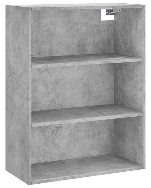 Betonszürke szerelt fa magasszekrény 69,5 x 34 x 180 cm