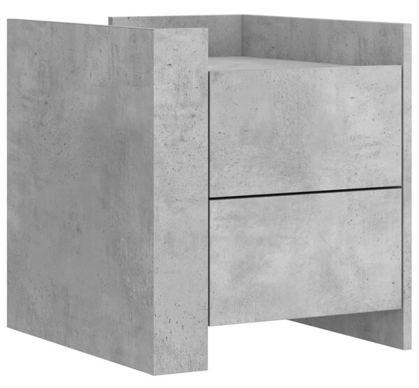 Betonszürke szerelt fa éjjeliszekrény 45 x 50 x 50 cm
