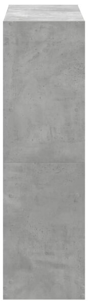 Betonszürke szerelt fa könyvespolc 102 x 32 x 108 cm