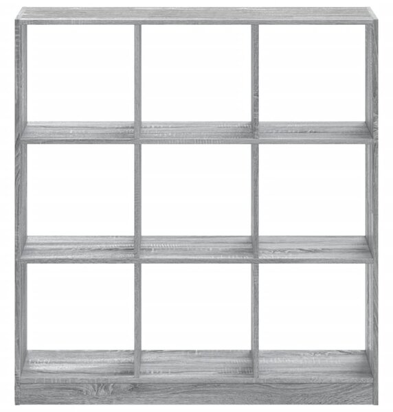 Szürke sonoma színű szerelt fa könyvespolc 102 x 32 x 108 cm
