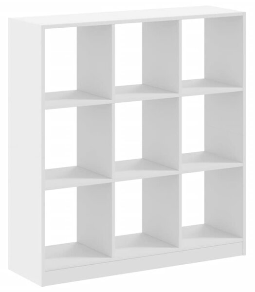Fehér szerelt fa könyvespolc 102 x 32 x 108 cm