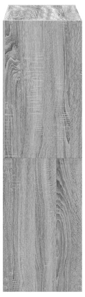Szürke sonoma színű szerelt fa könyvespolc 102 x 32 x 108 cm