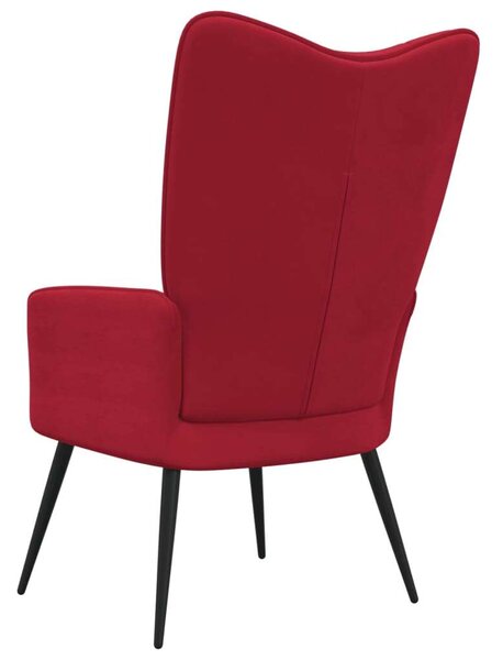 VidaXL Bordó Bársony Pihenőszék - Modern Design