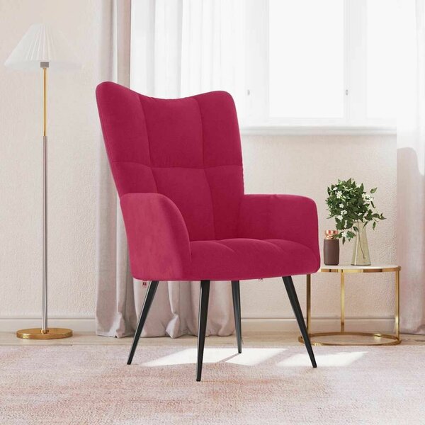 VidaXL Bordó Bársony Pihenőszék - Modern Design