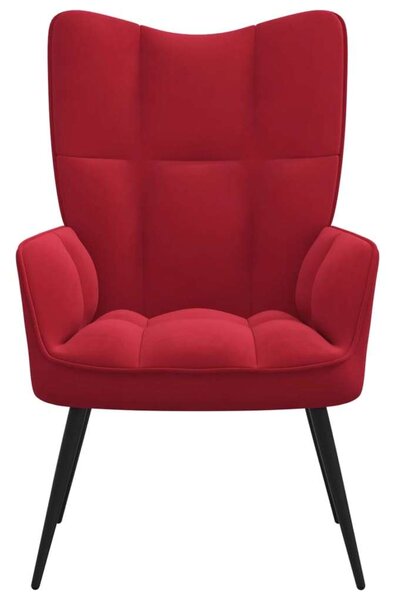 VidaXL Bordó Bársony Pihenőszék - Modern Design