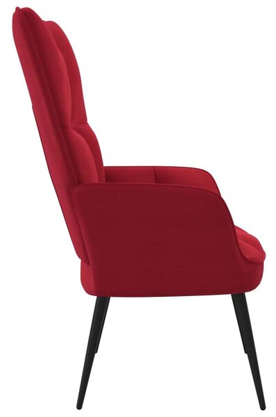 VidaXL Bordó Bársony Pihenőszék - Modern Design