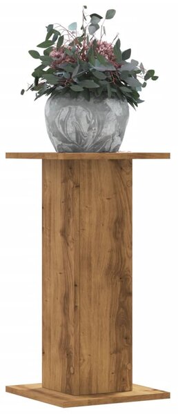 VidaXL 2 db kézműves tölgy szerelt fa növénytartó állvány 30x30x60 cm