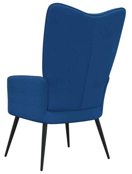 VidaXL Kék Bársony Pihenőszék - 61x70x96,5 cm