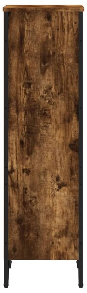 Füstös tölgy színű szerelt fa könyvszekrény 50 x 31 x 106 cm