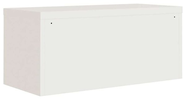 VidaXL Irattartó Szekrény - Acél - Fehér - 90x40x220 cm