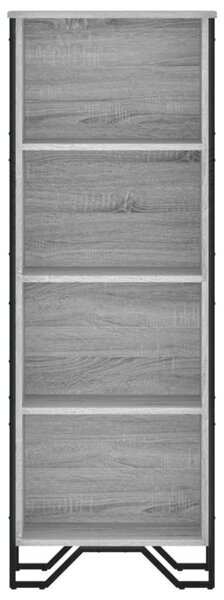 Szürke sonoma színű szerelt fa könyvespolc 50 x 31 x 137,5 cm