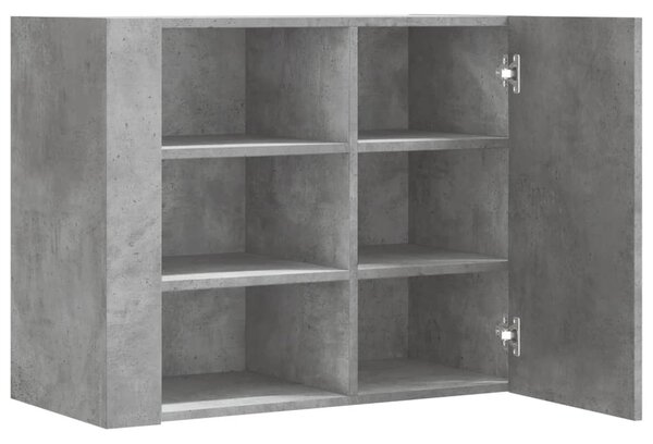 Betonszürke szerelt fa faliszekrény 75 x 35 x 60 cm
